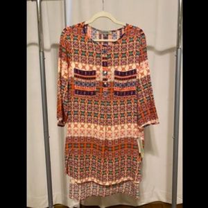 Figueroa and Flower Rayon Tunic 3/4 Sleeves NWT